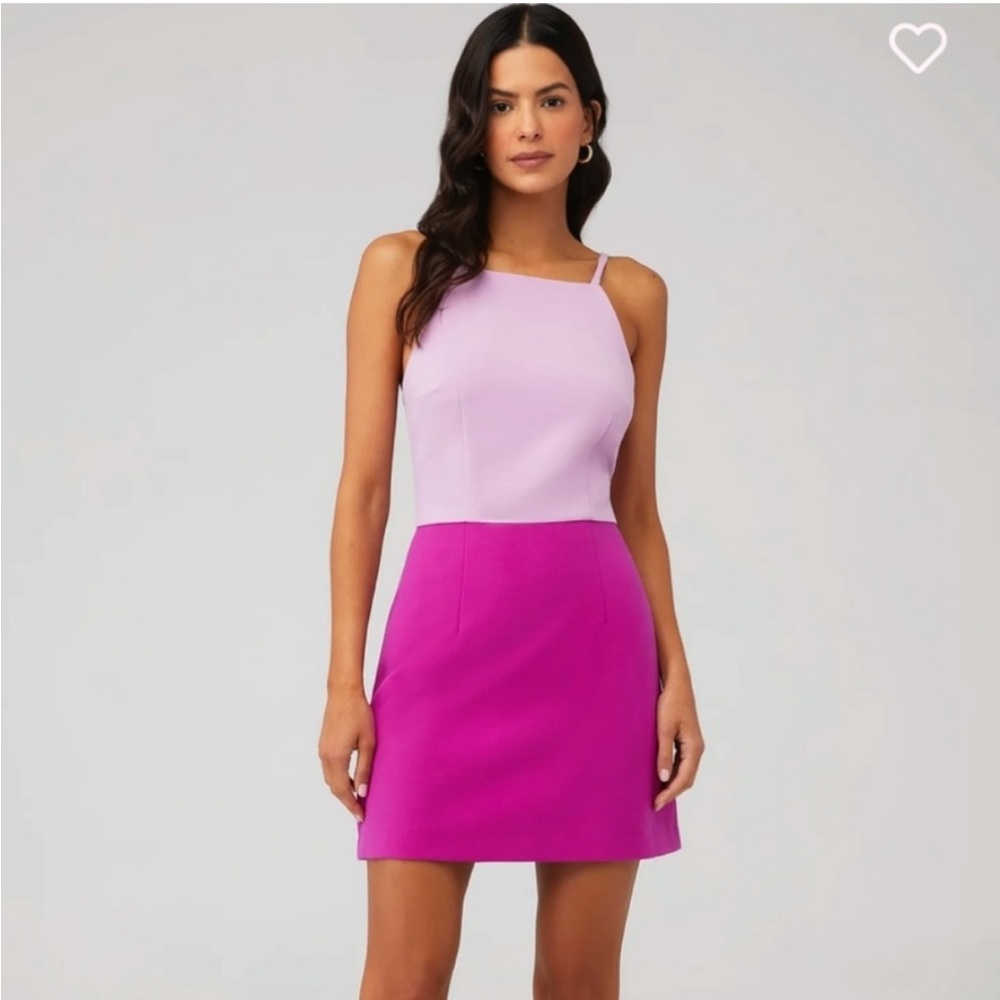 French Connection Pink Sheath Mini Dress Halter Sleeveless